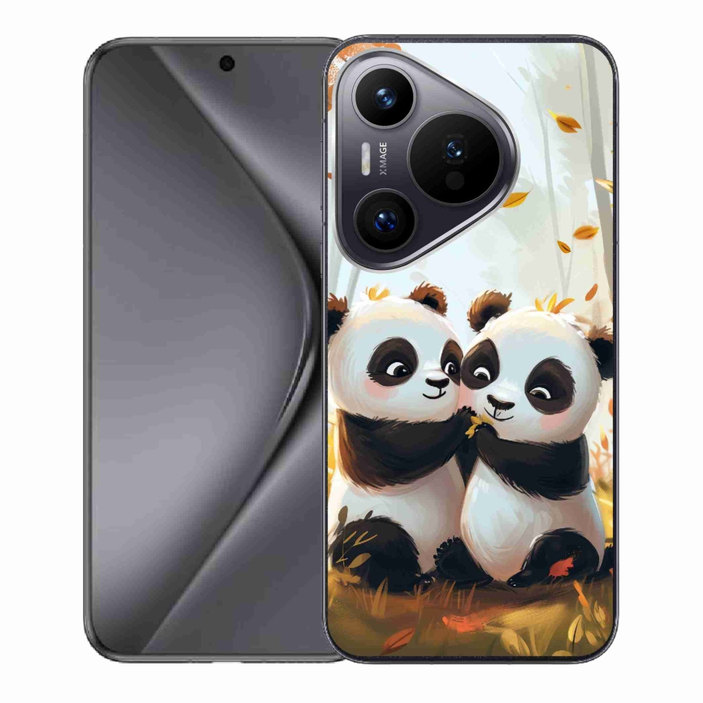 Gelový kryt mmCase na Huawei Pura 70 - pandy