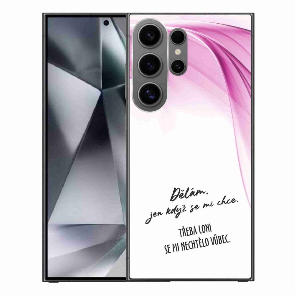 Gelový kryt mmCase na Samsung Galaxy S24 Ultra - vtipný text 12 bílé pozadí