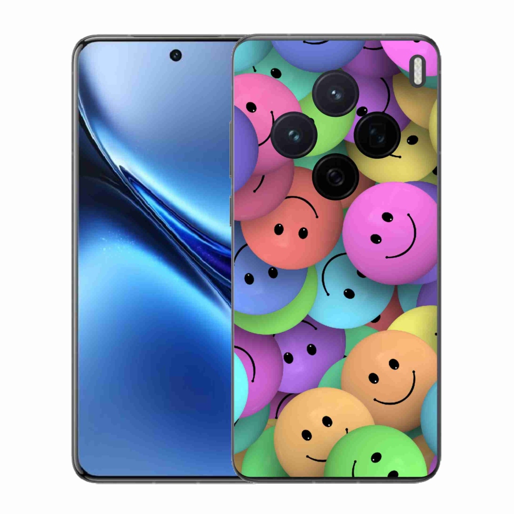 Gelový kryt mmCase na Vivo X200 5G - barevní smajlíci