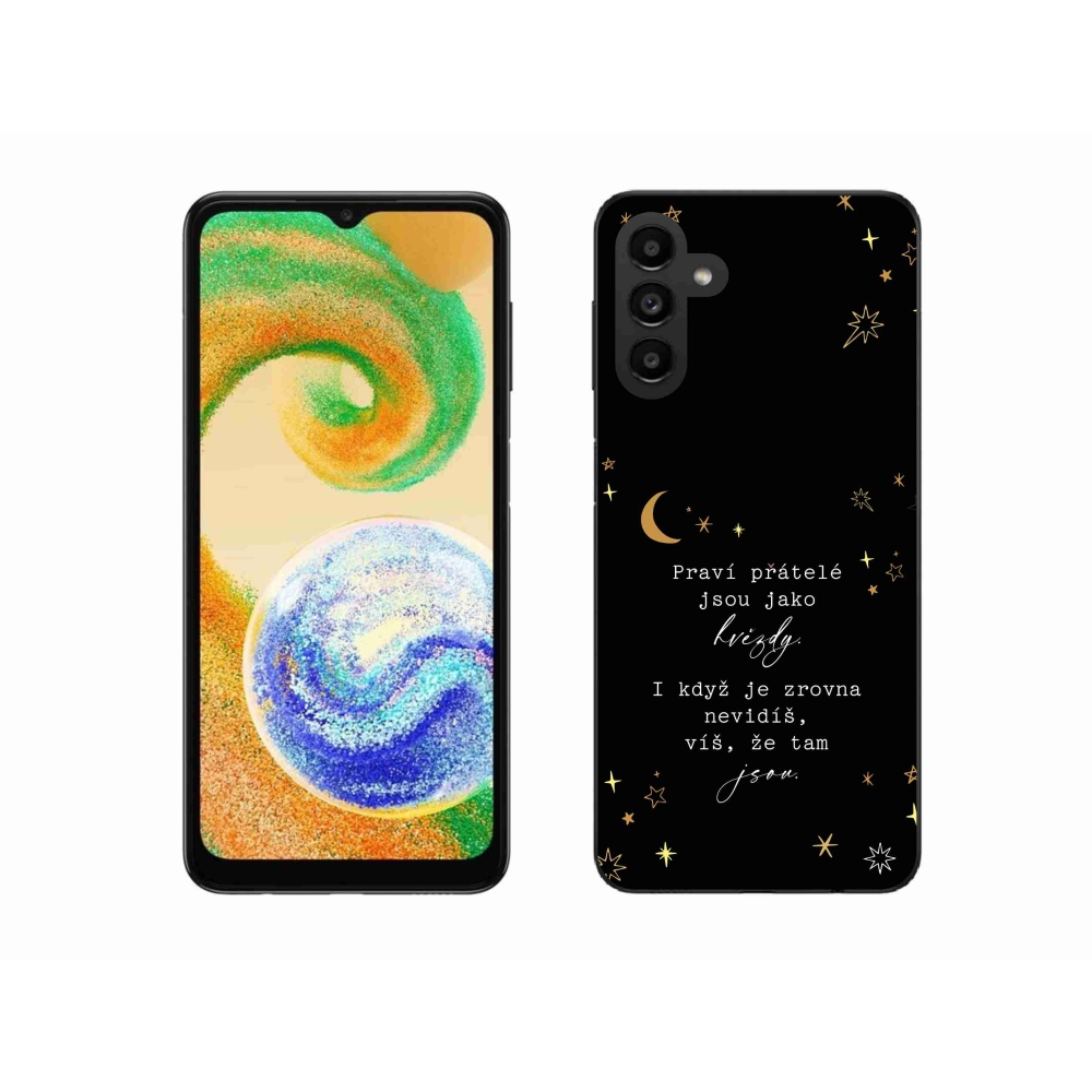 Gelový kryt mmCase na Samsung Galaxy A04s (164.7x76.7x9.1mm) - citát 6 černé pozadí