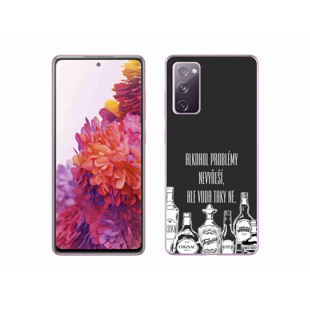 Gelový kryt mmCase na Samsung Galaxy S20 FE - vtipný text černé pozadí