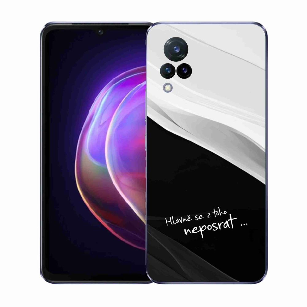 Gelový kryt mmCase na Vivo V21 4G/5G - vtipný text 13 černobílé pozadí