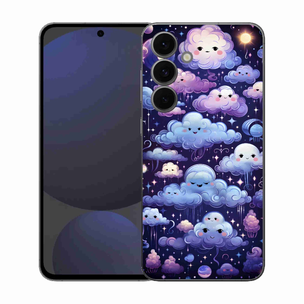 Gelový kryt mmCase na Samsung Galaxy S25 FE - mráčky