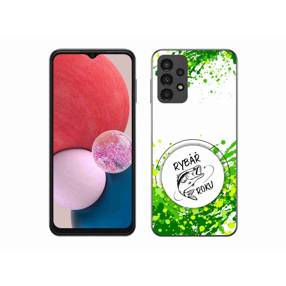 Gelový kryt mmCase na Samsung Galaxy A13 4G - rybář roku bílé pozadí