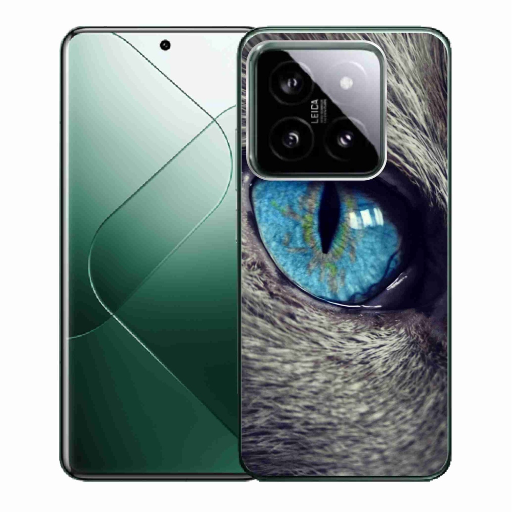 Gelový kryt mmCase na Xiaomi 14 - modré kočičí oko