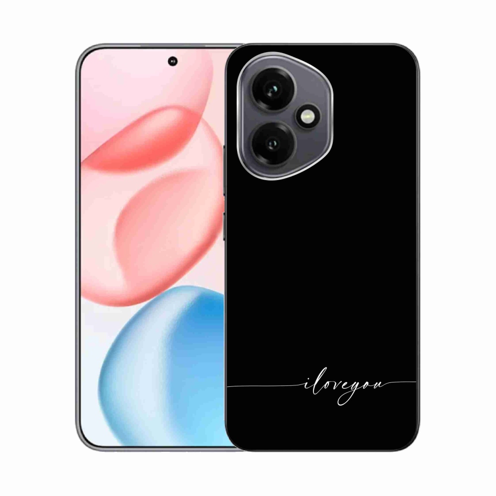 Gelový kryt mmCase na Honor 400 - I love you černé pozadí