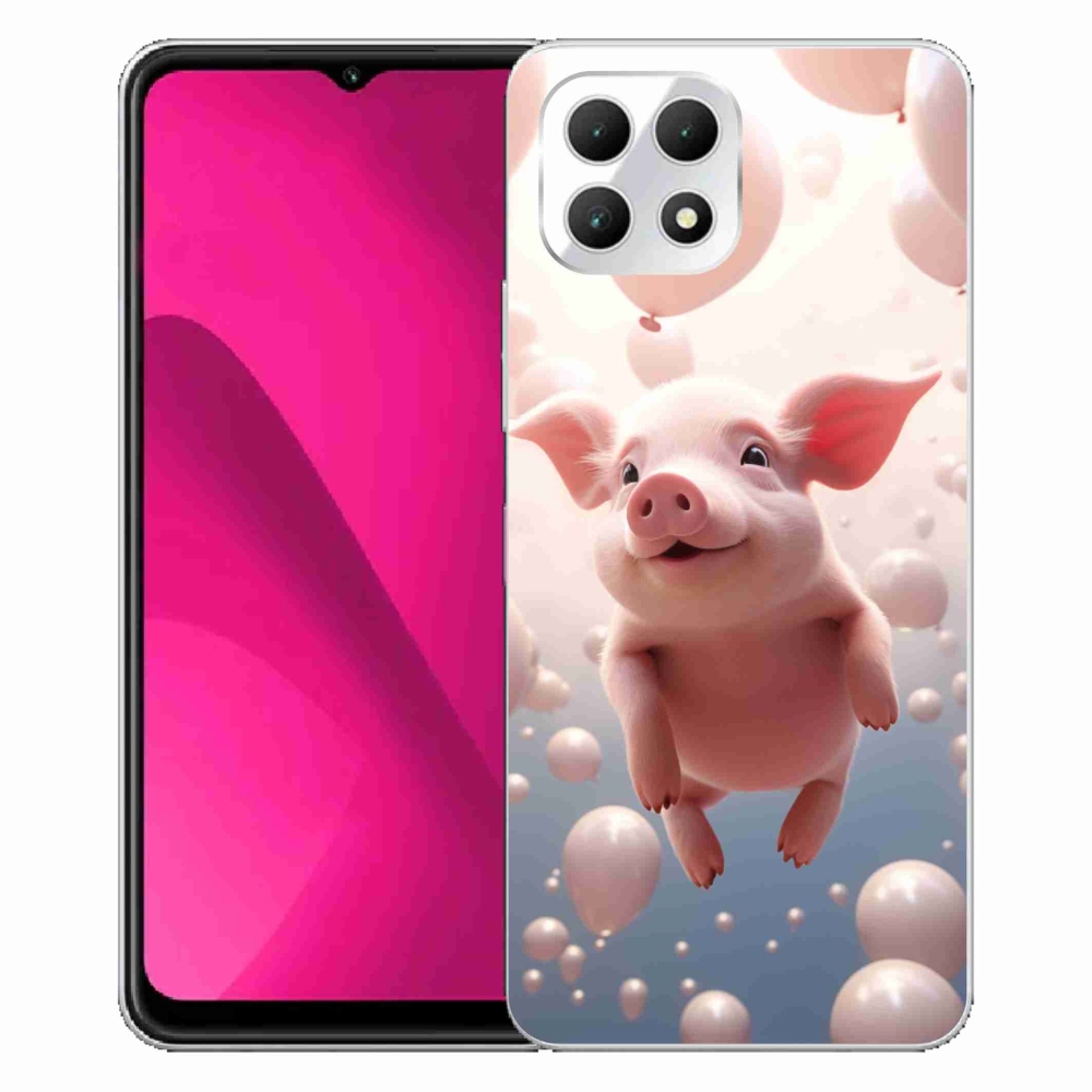 Gelový kryt mmCase na T-Mobile T Phone 2 - prasátko s balónky