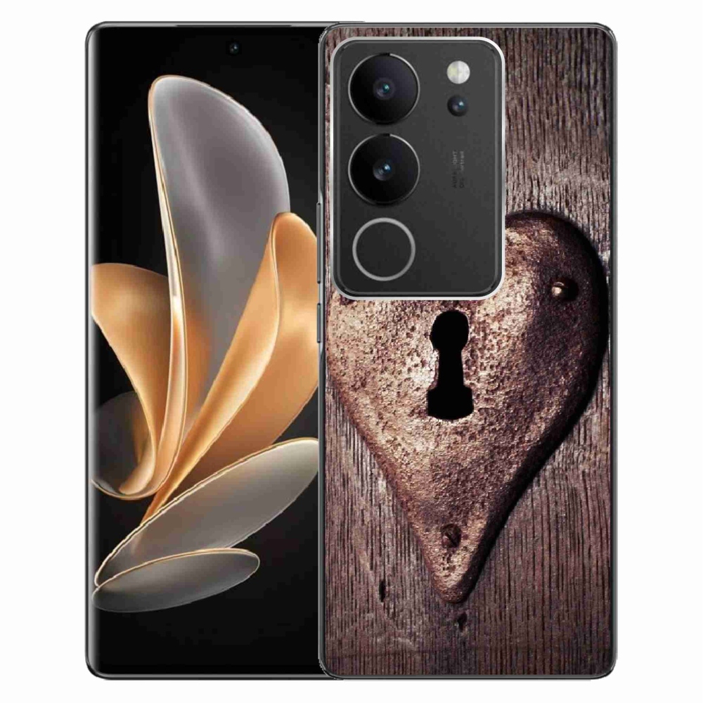Gelový kryt mmCase na Vivo V29 5G - zámek ve tvaru srdce