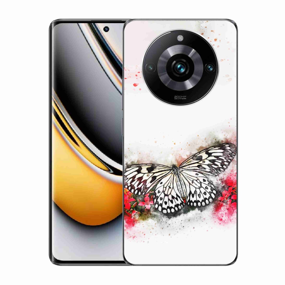 Gelový kryt mmCase na Realme 11 Pro/11 Pro+ - černobílý motýl