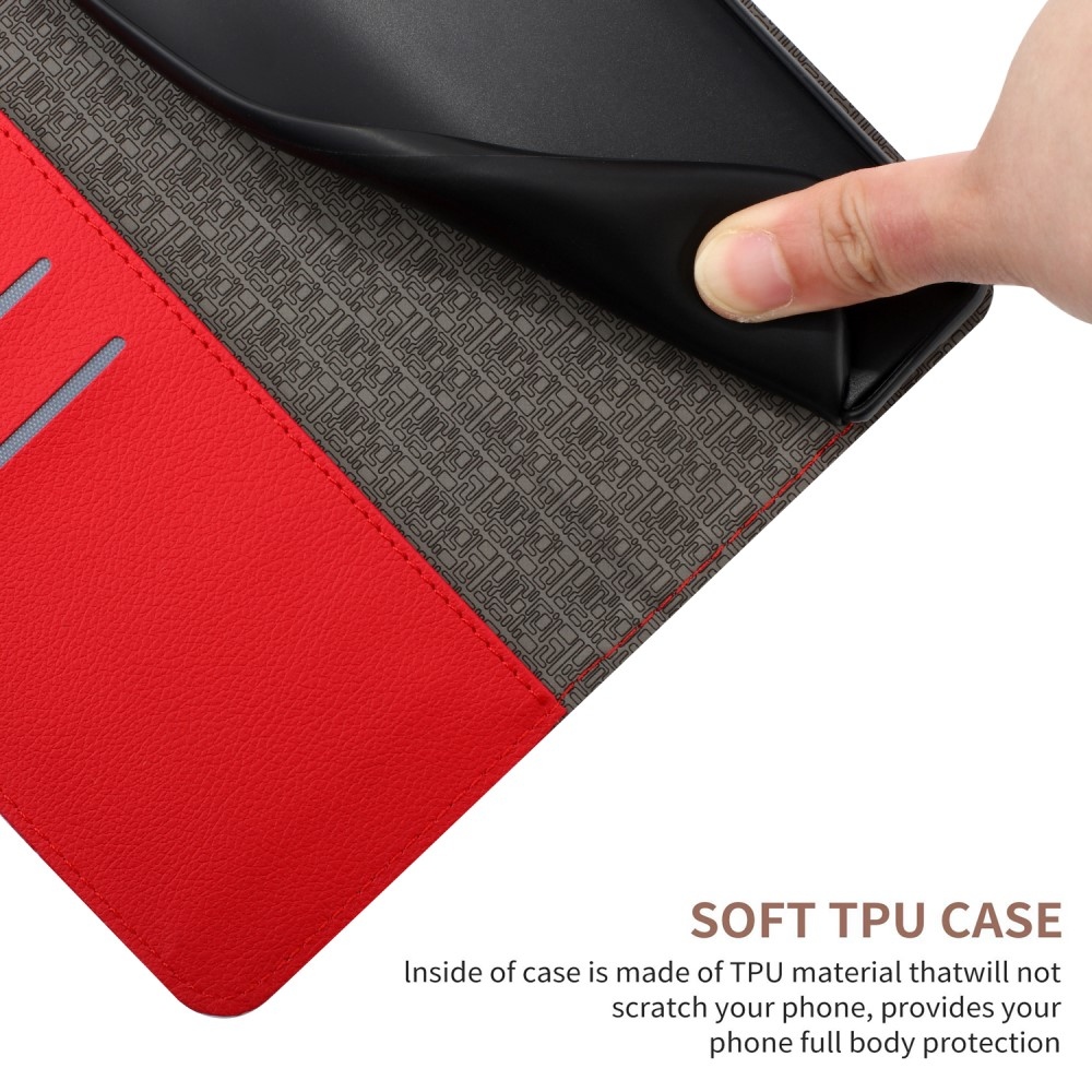 Texture knížkové pouzdro na mobil Realme C67 - červené