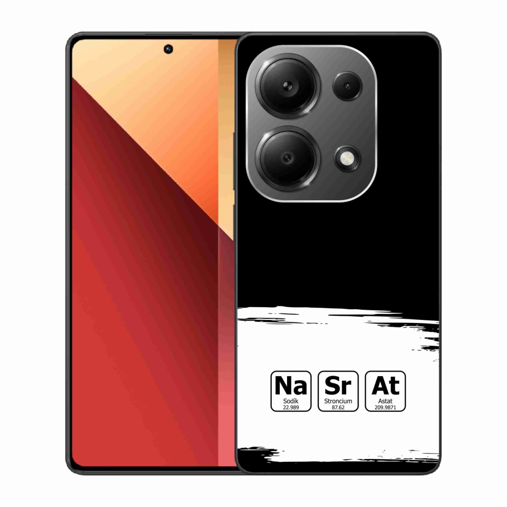 Gelový kryt mmCase na Xiaomi Redmi Note 13 Pro 4G/Poco M6 Pro  - chemické prvky bíločerné pozadí