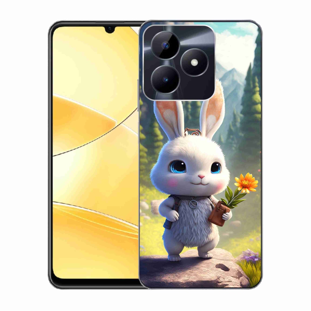 Gelový kryt mmCase na Realme C51/C53 - roztomilý králíček
