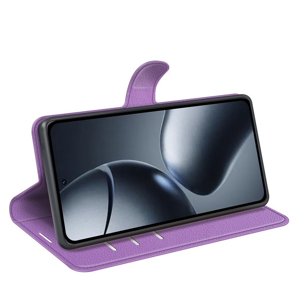 Litchi knížkové pouzdro na Xiaomi 15T - fialové