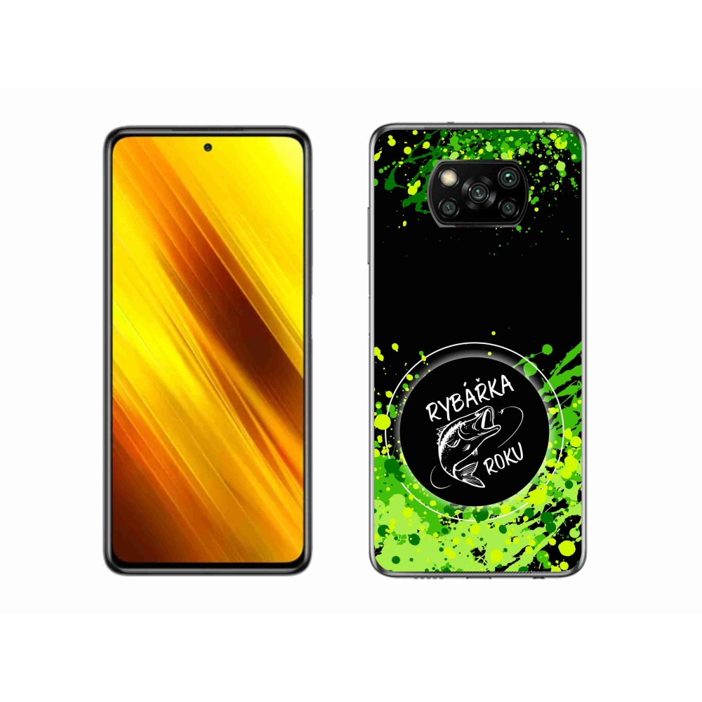 Gelový kryt mmCase na Xiaomi Poco X3 Pro - rybářka roku černé pozadí
