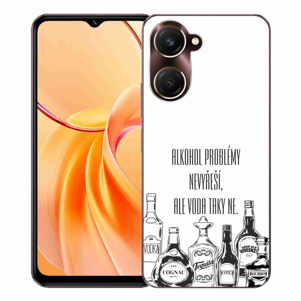 Gelový kryt mmCase na Vivo Y28s 5G - vtipný text bílé pozadí