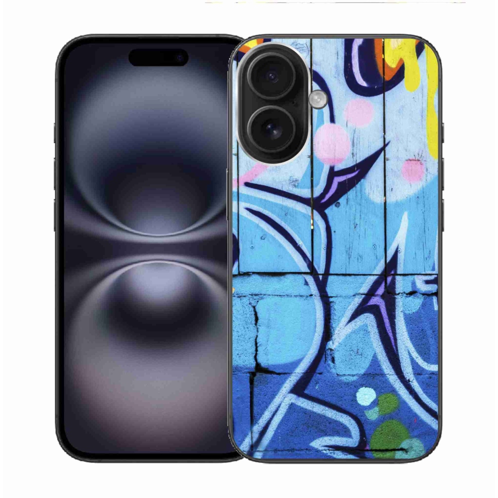 Gelový kryt mmCase na iPhone 16 - graffiti