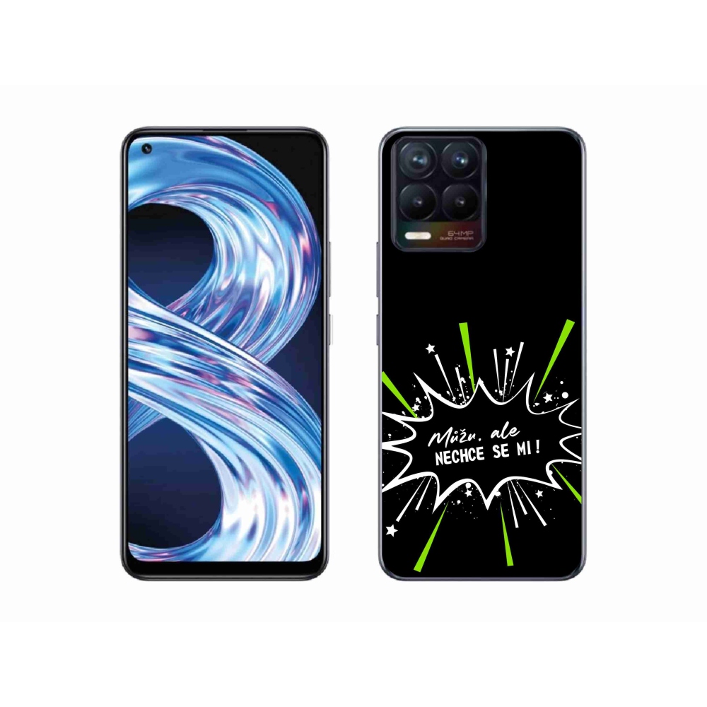Gelový kryt mmCase na Realme 8 4G - vtipný text 11 černé pozadí