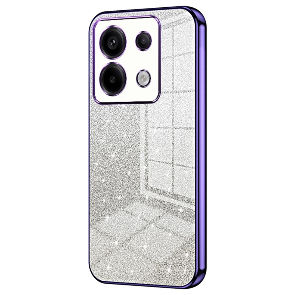 Cut gelový třpytivý obal na Xiaomi Redmi Note 13 Pro 5G/Poco X6 5G - fialový