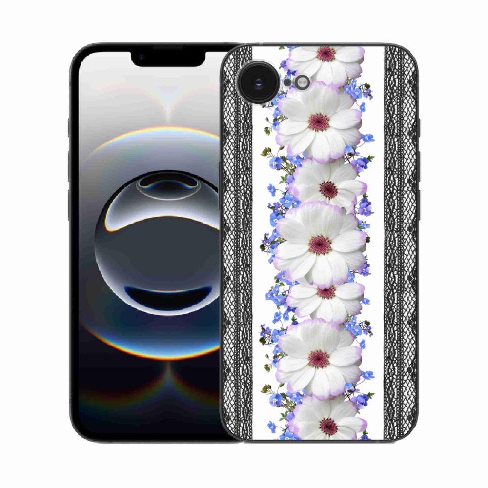 Gelový kryt mmCase na iPhone 16e - květiny 8
