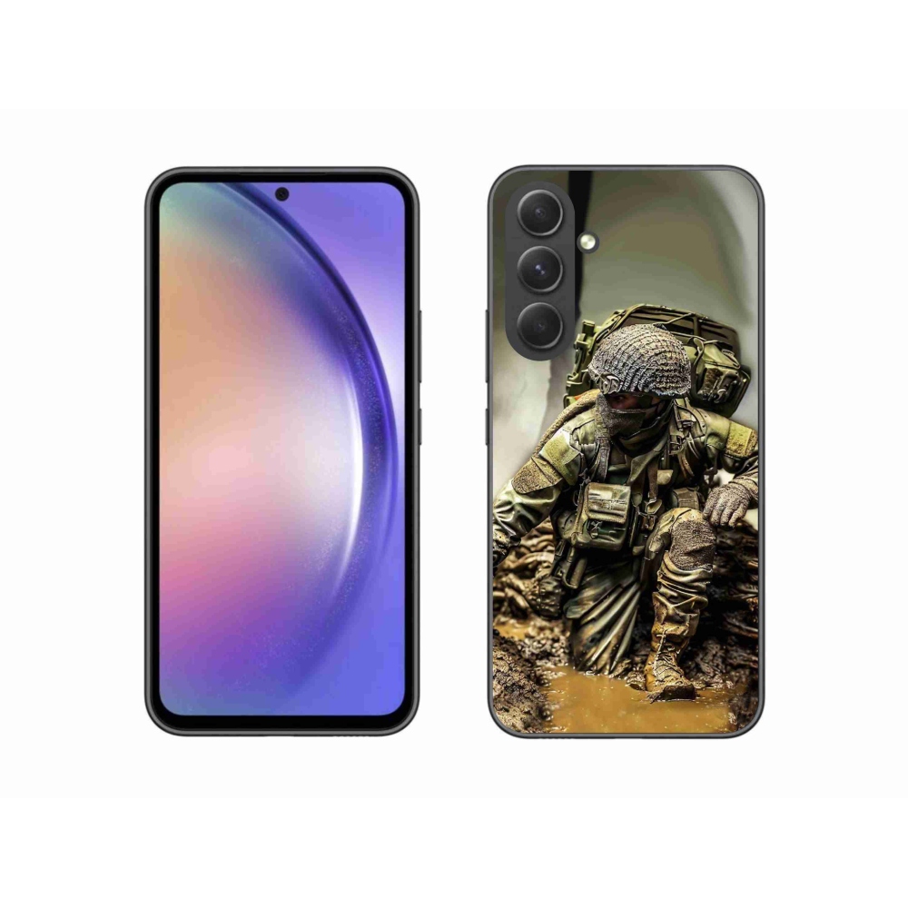 Gelový kryt mmCase na Samsung Galaxy A54 5G - voják