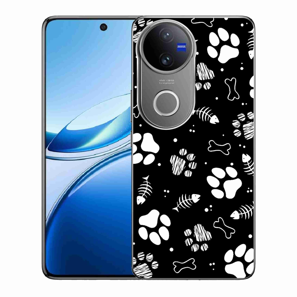 Gelový kryt mmCase na Vivo V50 5G - psí tlapky