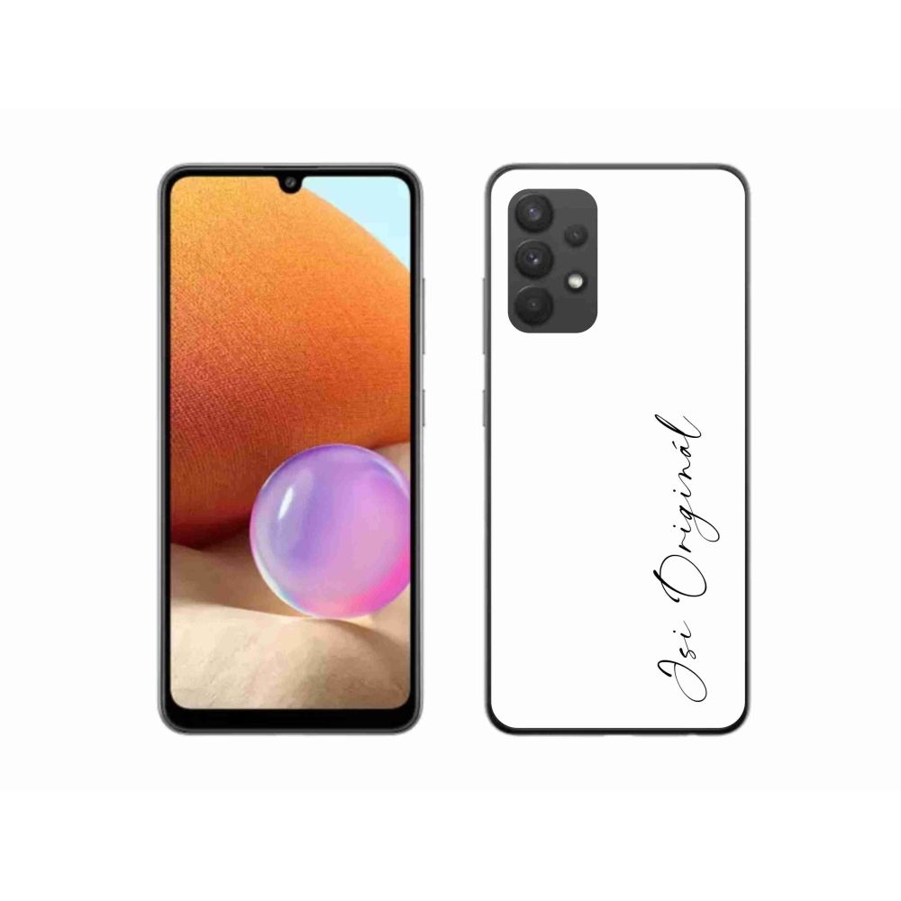 Gelový kryt mmCase na Samsung Galaxy A32 4G - jsi originál bílé pozadí