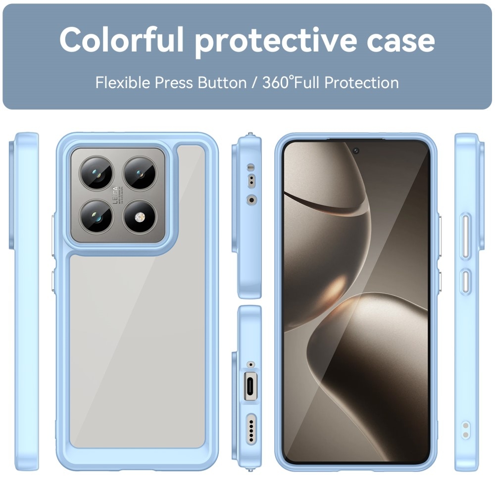 Gelový obal s pevnými zády na Xiaomi 14T/14T Pro - modrý