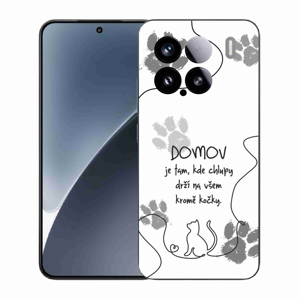 Gelový kryt mmCase na Xiaomi 15 - kočičí motiv bílé pozadí