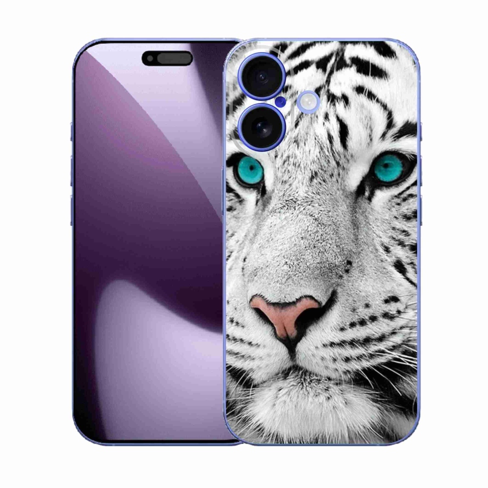Gelový kryt mmCase na iPhone 17 - bílý tygr