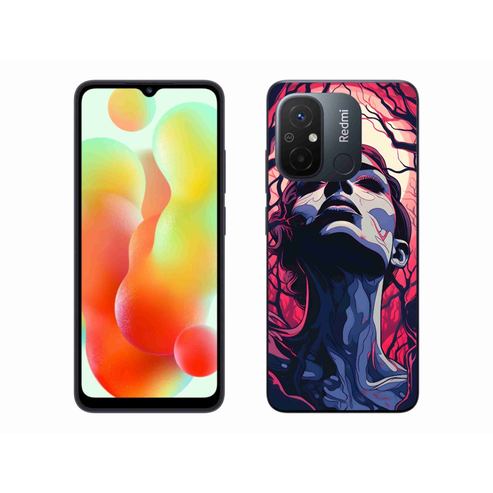 Gelový kryt mmCase na Xiaomi Redmi 12C - abstraktní obličej