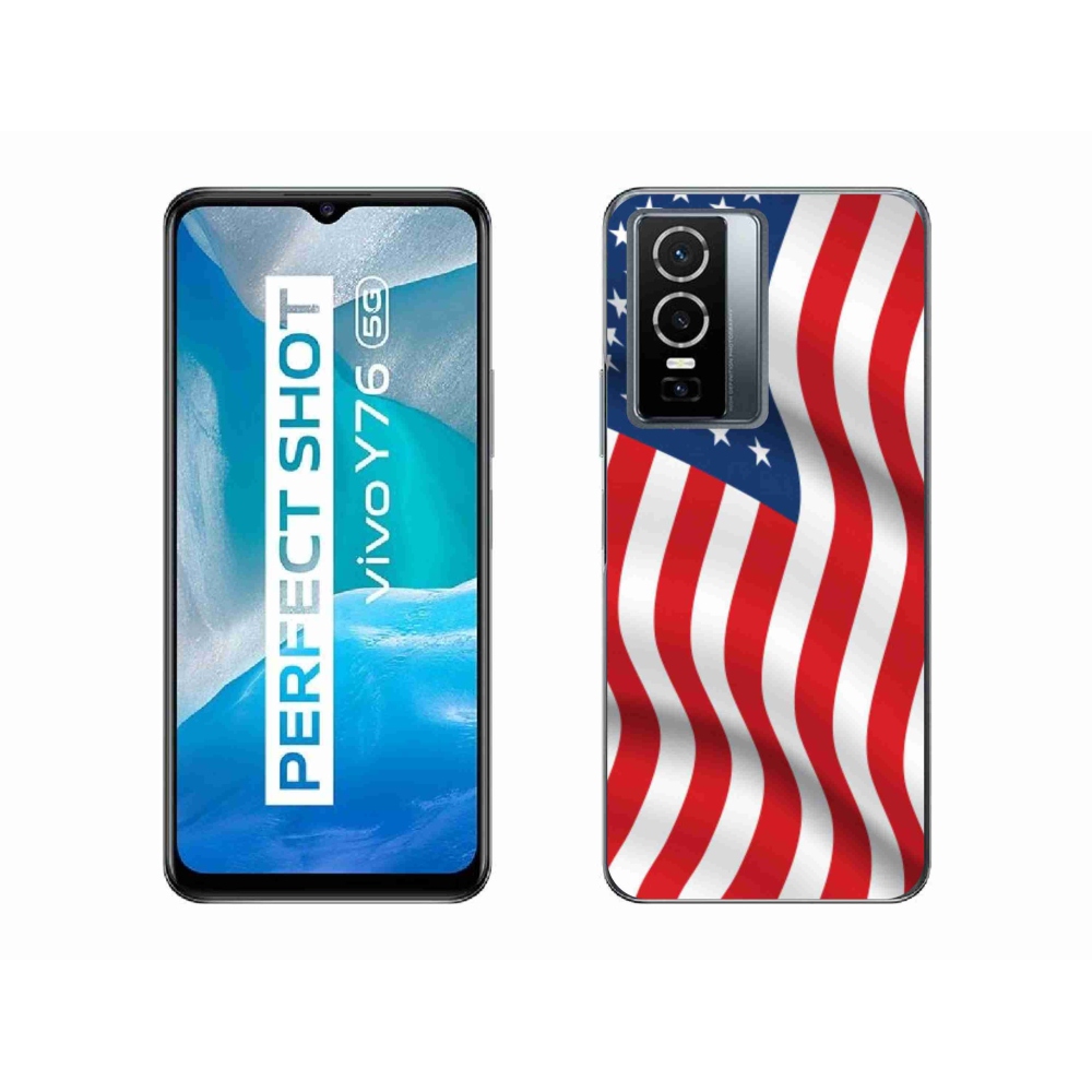 Gelový kryt mmCase na mobil Vivo Y76 5G - USA vlajka