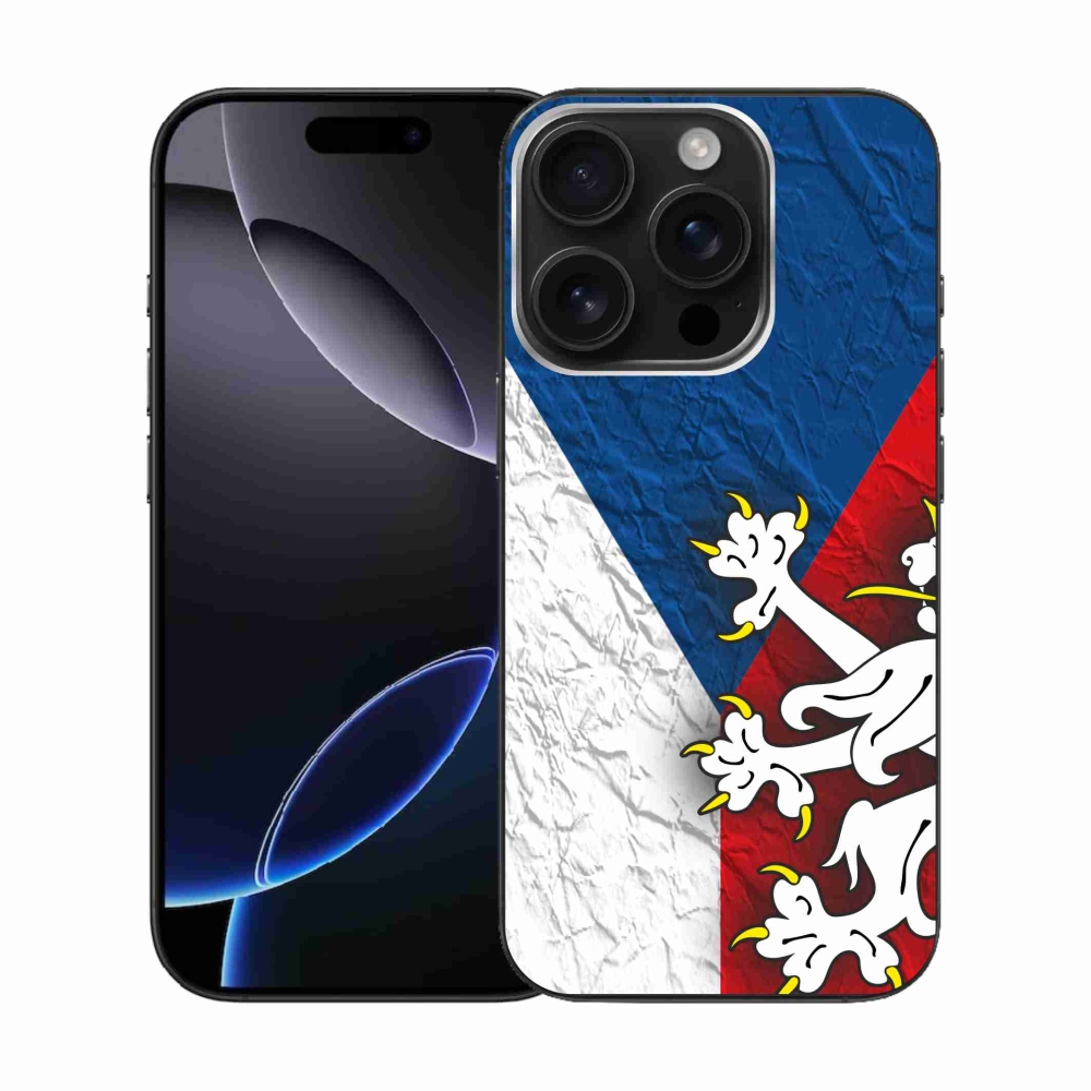 Gelový kryt mmCase na iPhone 16 Pro - česká vlajka 1