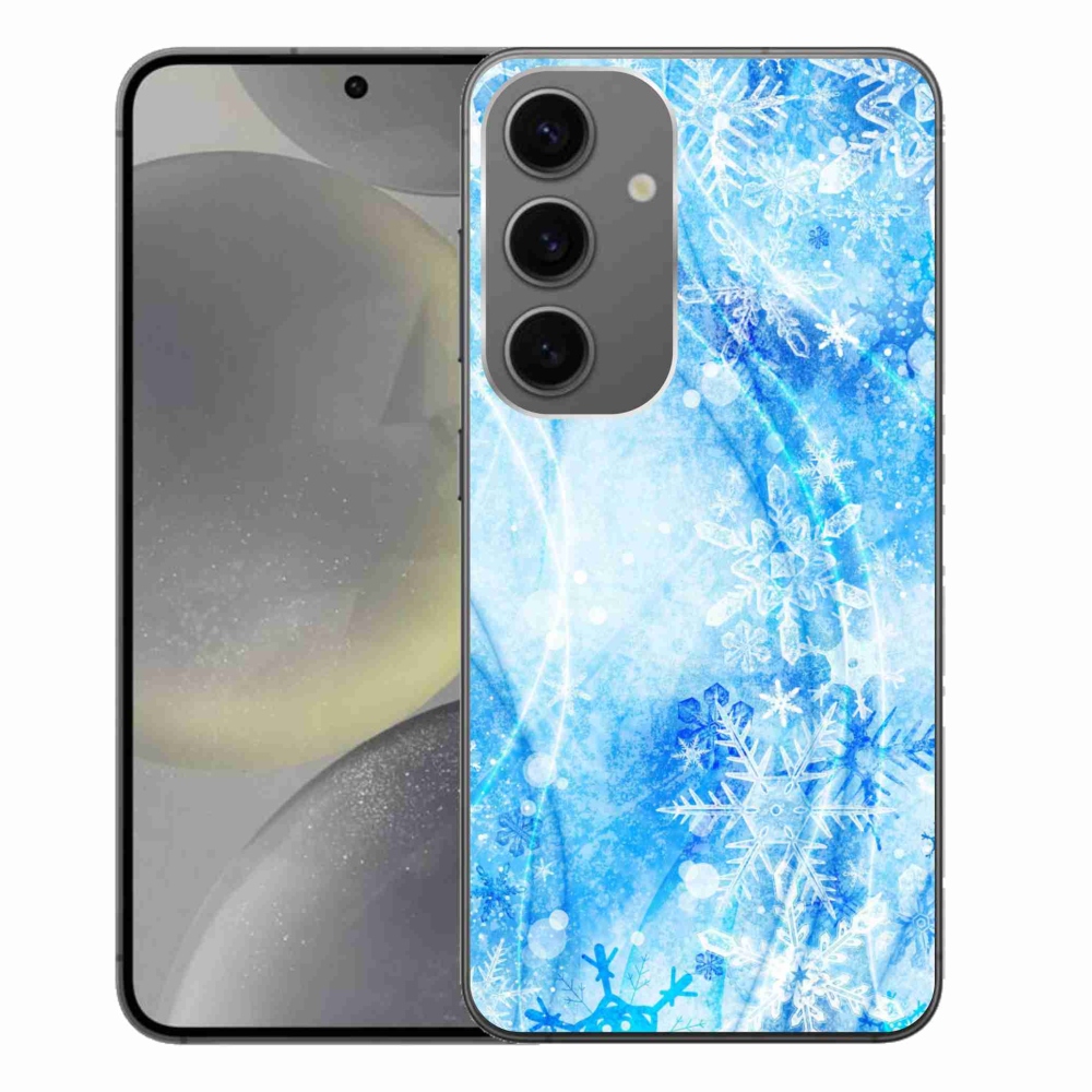 Gelový kryt mmCase na Samsung Galaxy S24+ - sněhové vločky
