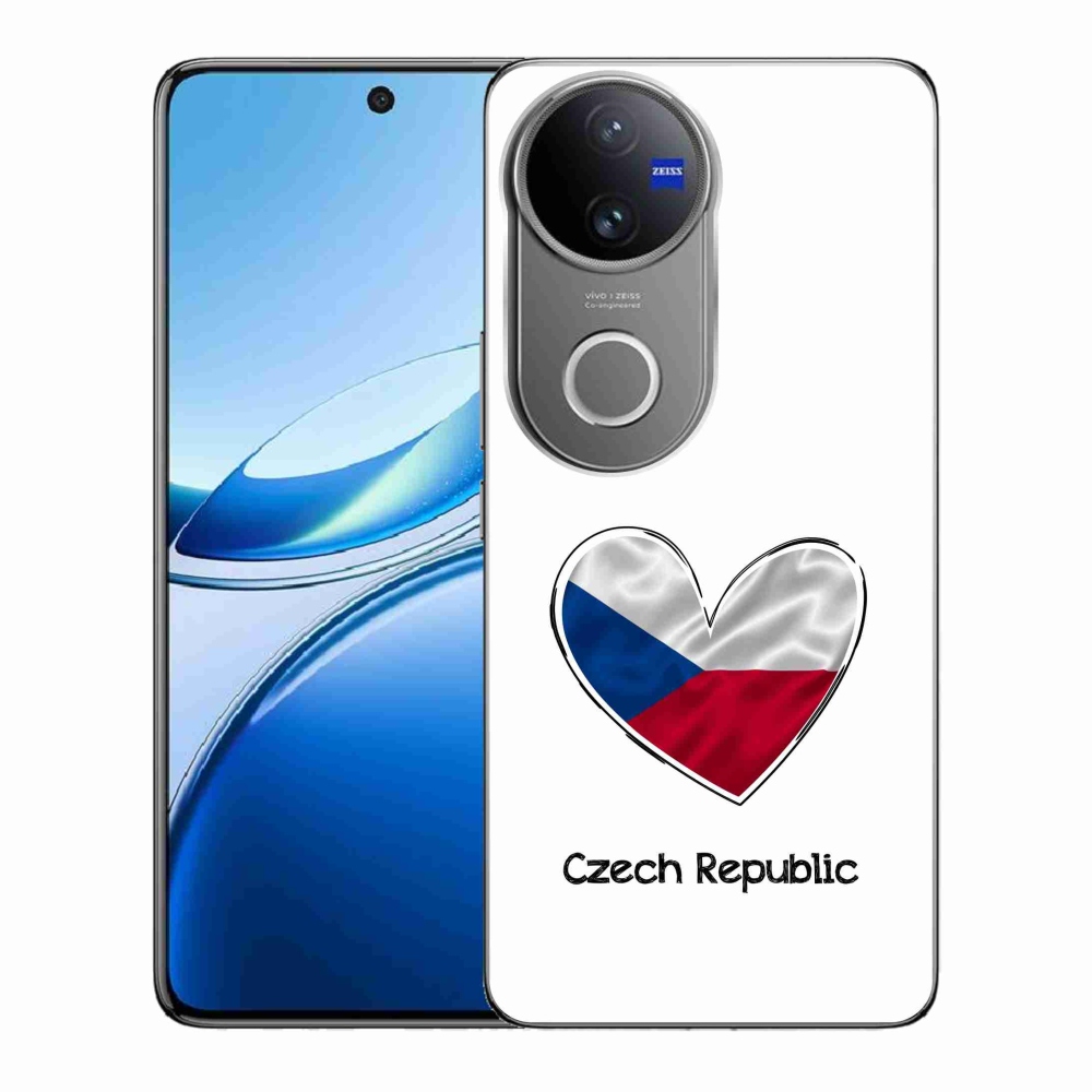 Gelový kryt mmCase na Vivo V50 5G - vlajka srdce bílé pozadí
