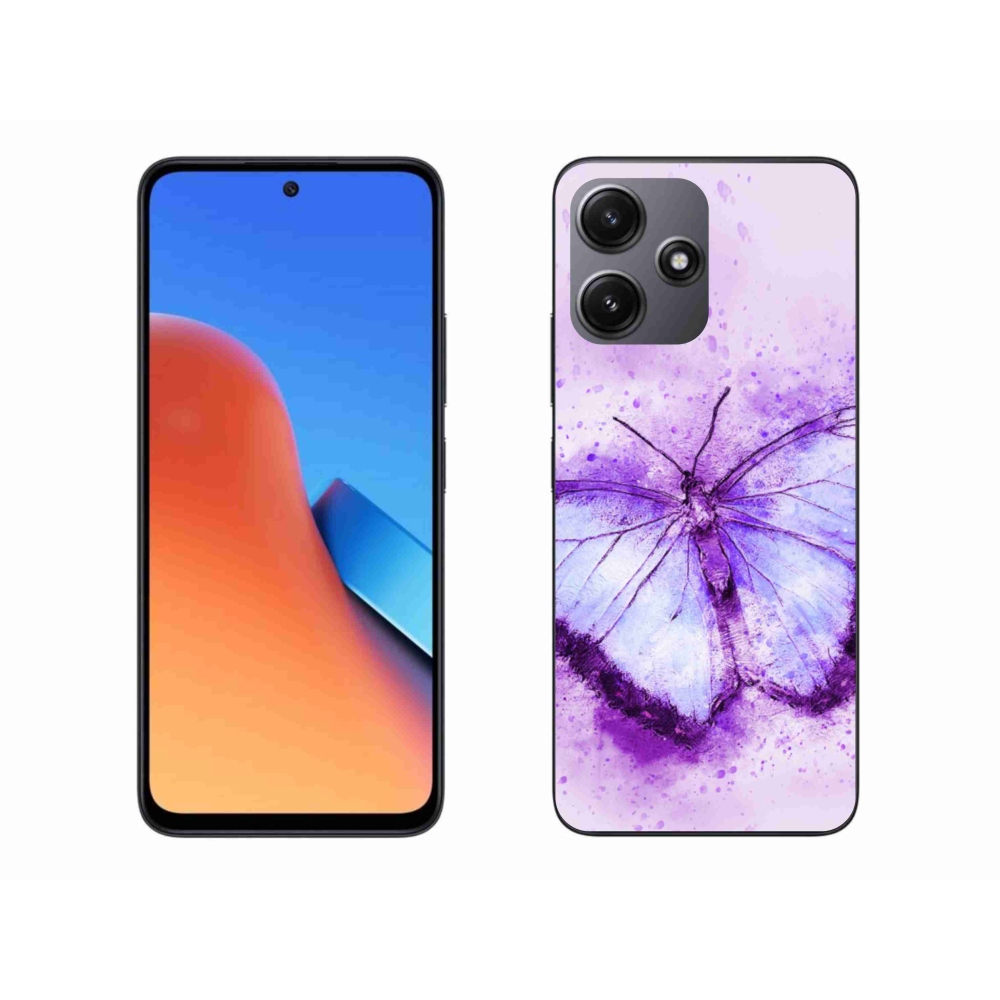 Gelový kryt mmCase na Xiaomi Redmi 12 5G - fialový motýl