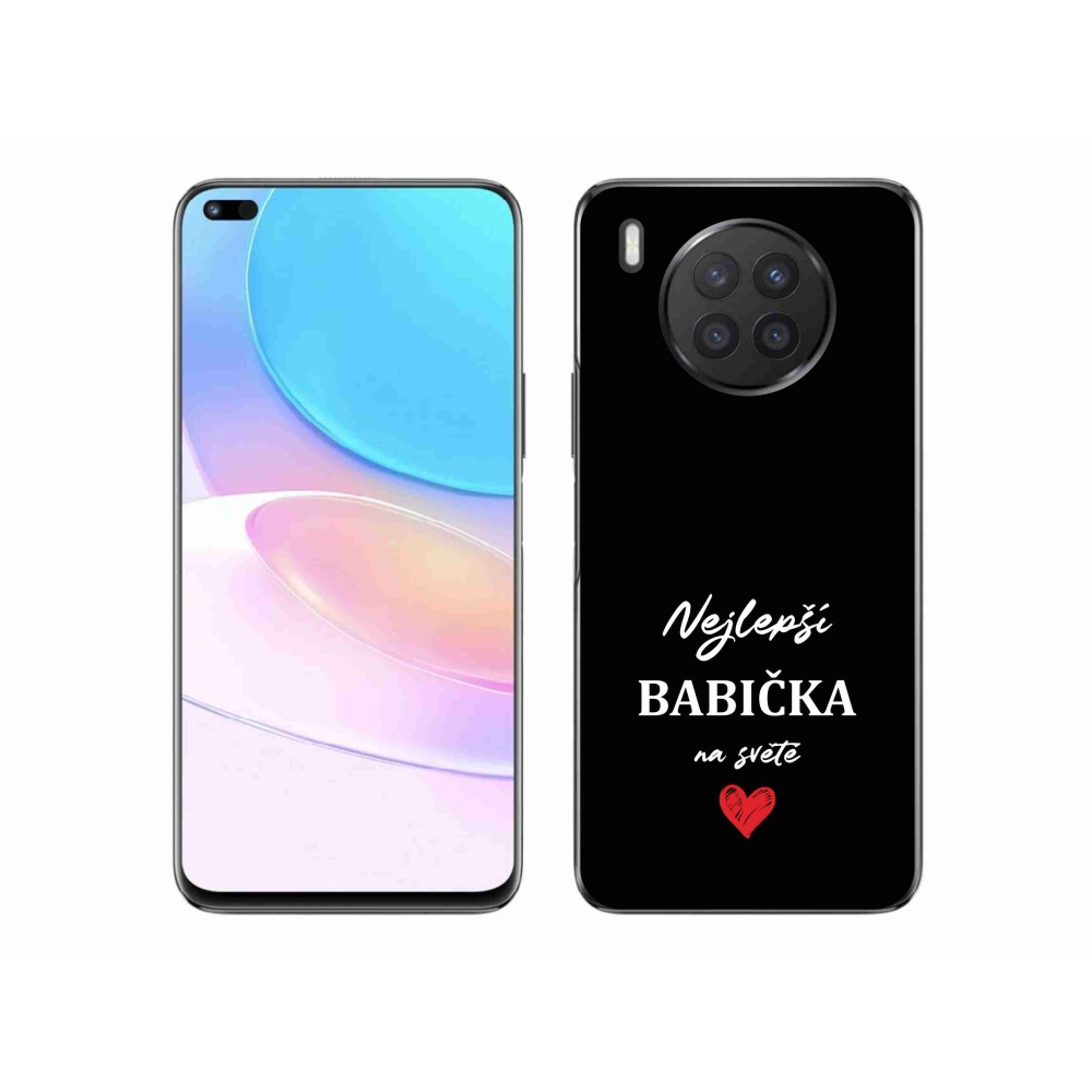 Gelový kryt mmCase na Huawei Nova 8i - nejlepší babička 1 černé pozadí
