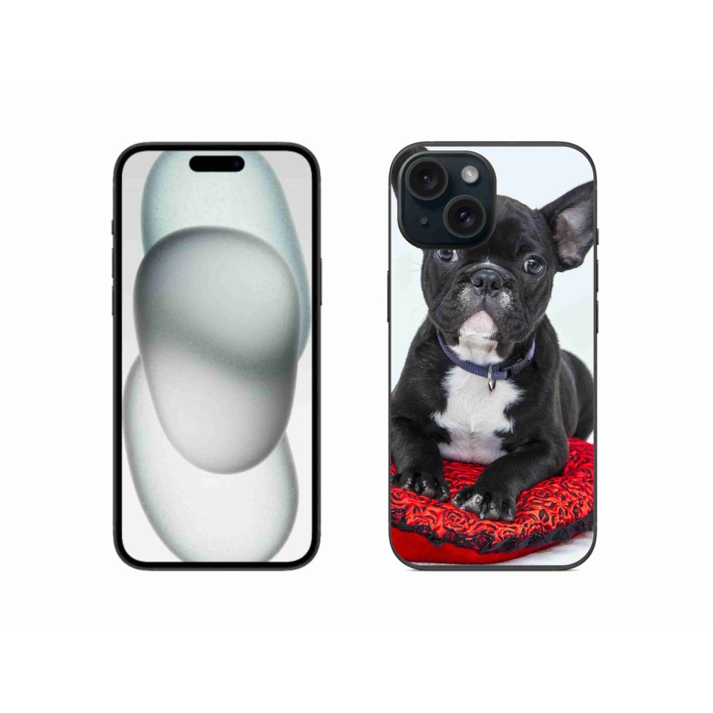 Gelový obal mmCase na iPhone 15 - buldok
