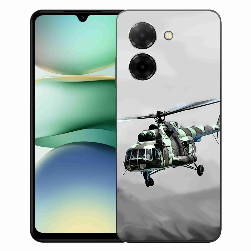 Gelový kryt mmCase na Xiaomi Redmi A5 (171.7x77.8x8.3mm) - vojenský vrtulník