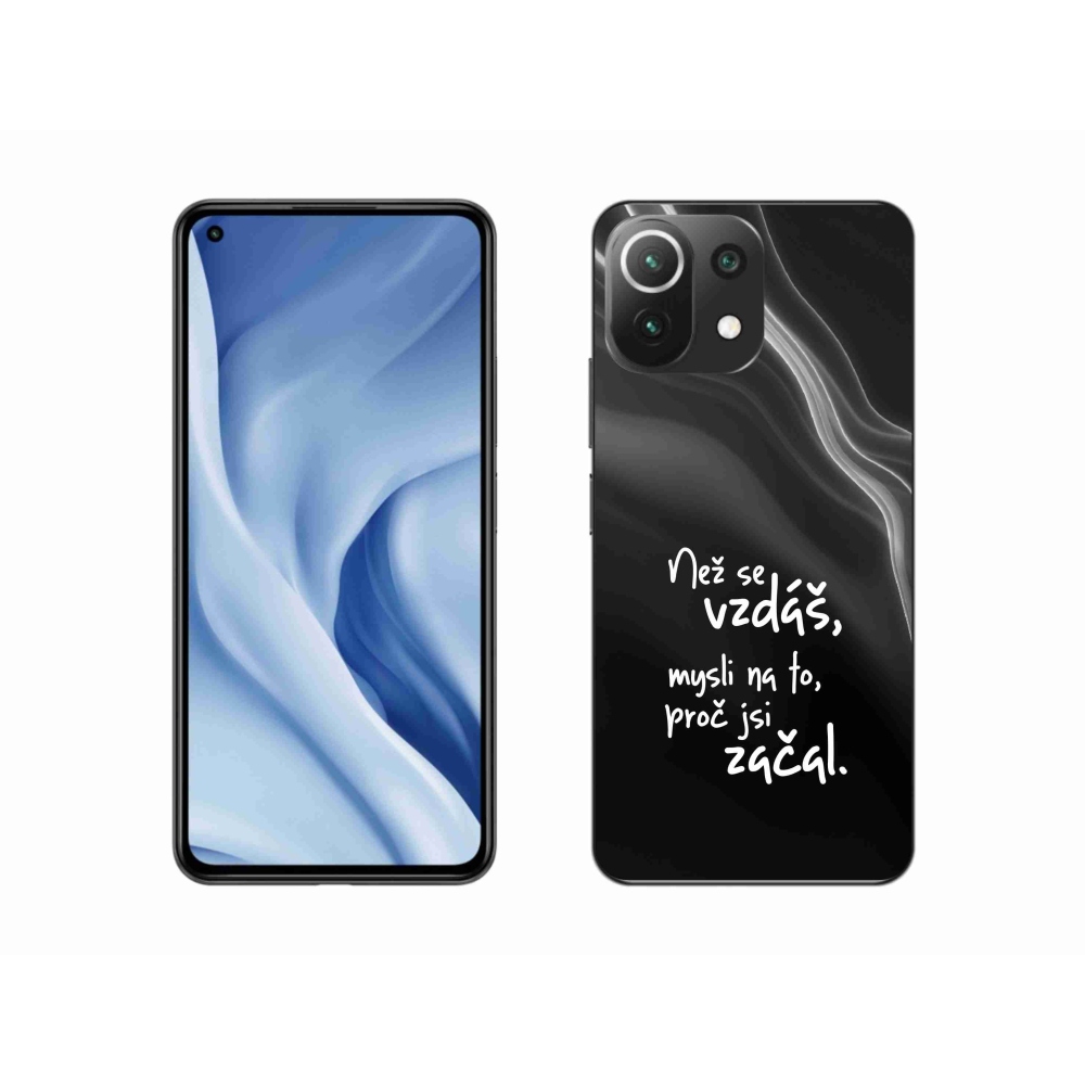 Gelový kryt mmCase na Xiaomi 11 Lite 5G NE - citát 2 černé pozadí