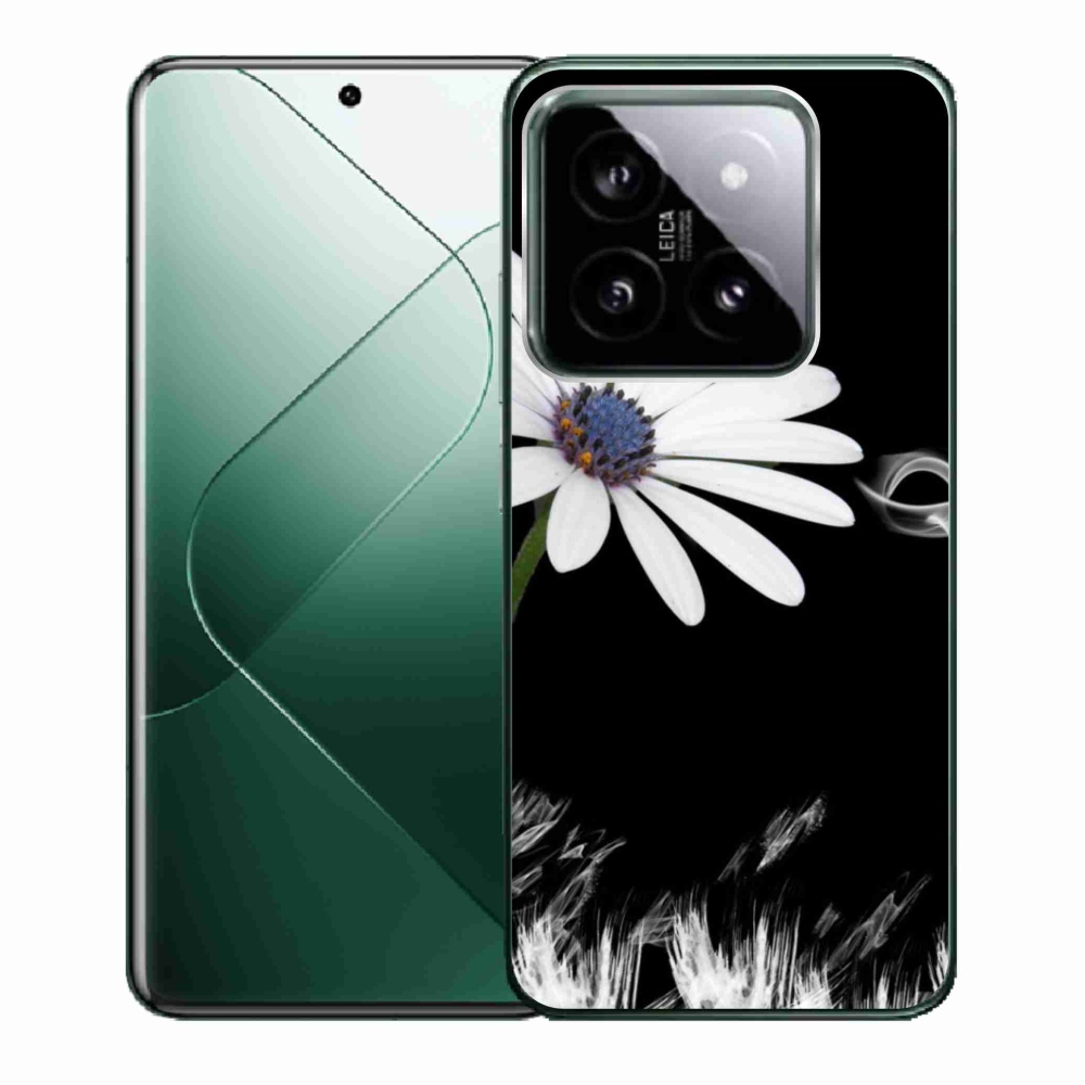 Gelový kryt mmCase na Xiaomi 14 - bílá květina