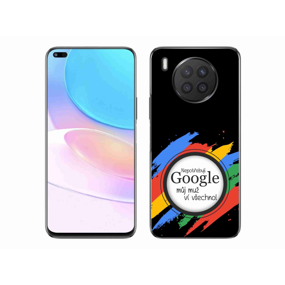 Gelový kryt mmCase na Honor 50 Lite - muž ví všechno černé pozadí