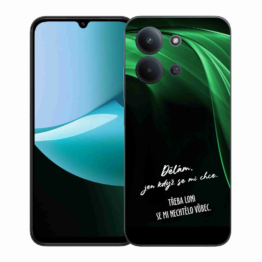 Gelový kryt mmCase na Xiaomi Redmi 15C 4G (171mm)/Poco C85 4G (171mm) - vtipný text 12 černé pozadí
