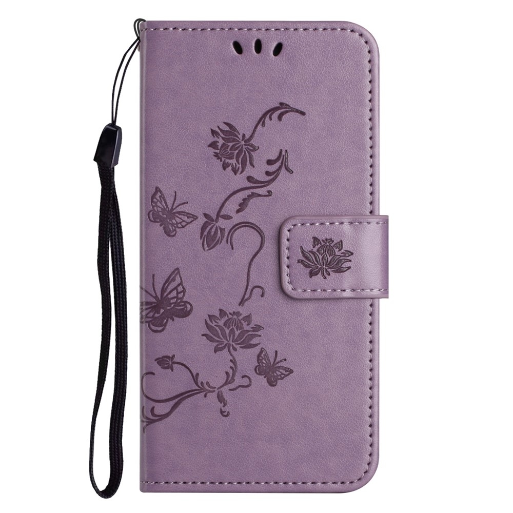 Flower knížkové pouzdro na Samsung Galaxy A07 4G - světlefialové