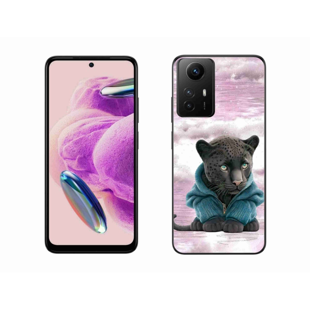 Gelový kryt mmCase na Xiaomi Redmi Note 12S - černý panter ve svetru