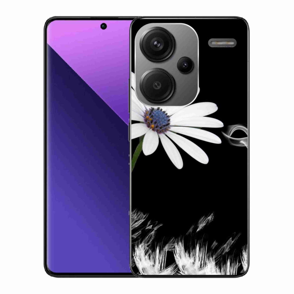 Gelový kryt mmCase na Xiaomi Redmi Note 13 Pro+ 5G - bílá květina