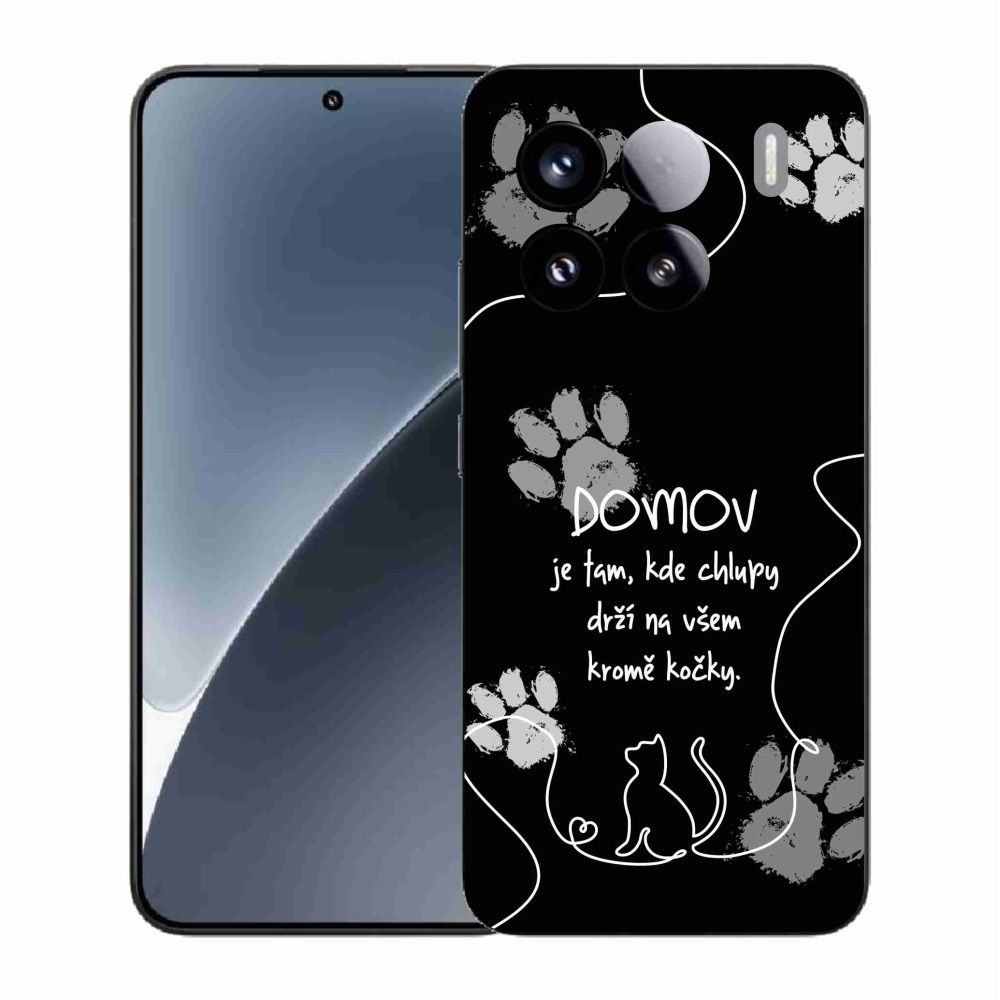 Gelový kryt mmCase na Xiaomi 15 - kočičí motiv černé pozadí