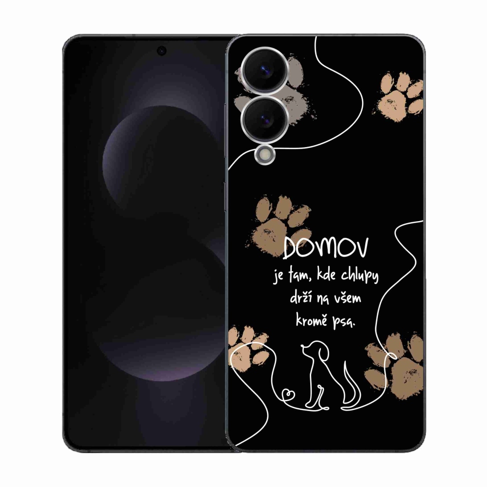 Gelový kryt mmCase na Samsung Galaxy S25 Edge - psí motiv černé pozadí