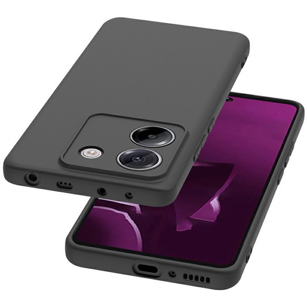 Matný gelový obal na Xiaomi Poco M7 Pro 5G - černý