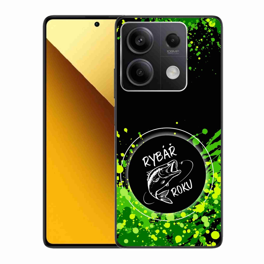 Gelový kryt mmCase na Xiaomi Redmi Note 13 5G - rybář roku černé pozadí