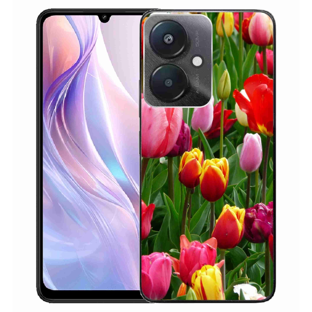 Gelový kryt mmCase na Xiaomi Redmi 13C 5G - tulipány